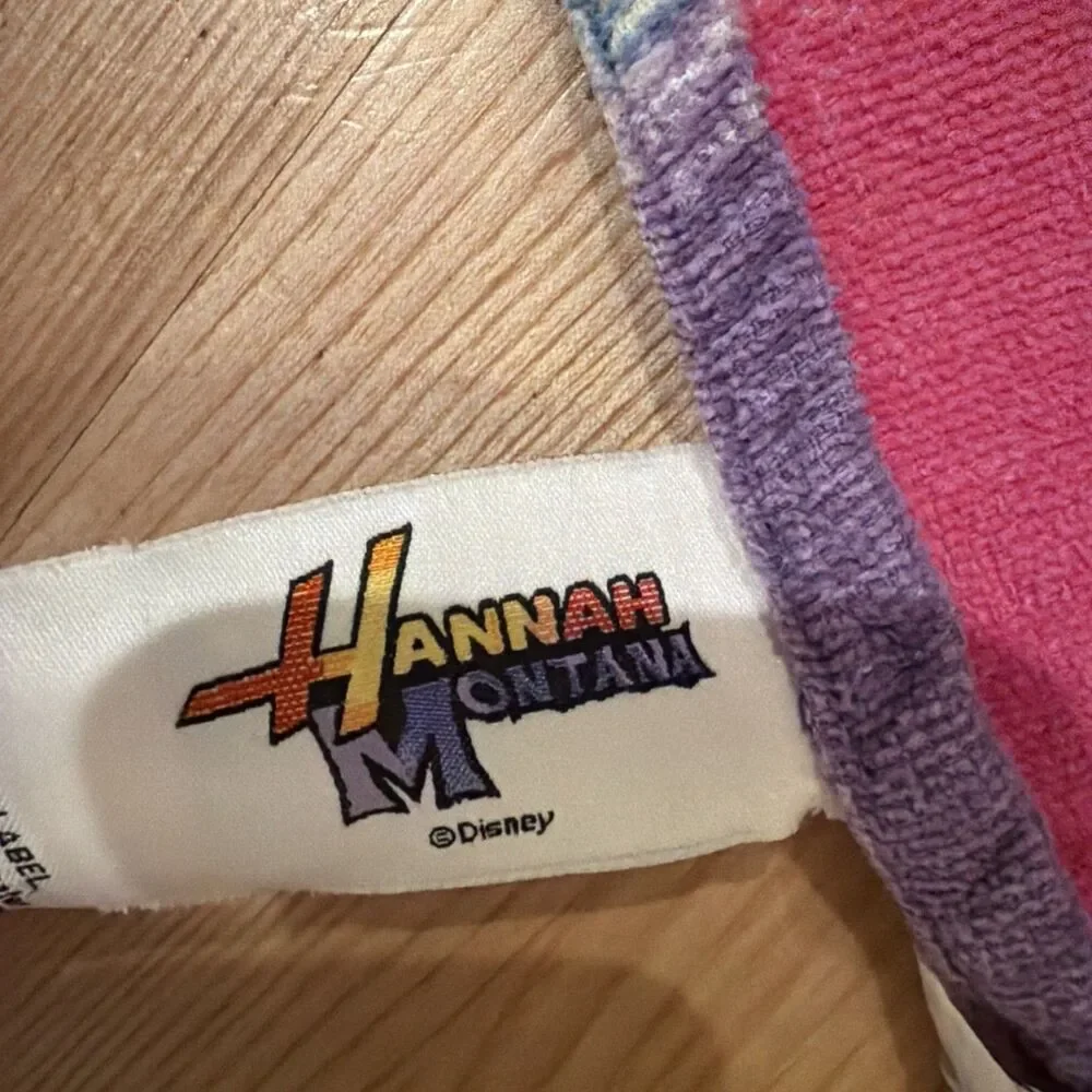 VTG Disney Hannah Montana Beach Towel Miley Cyrus Y2K Pop Star Retro Prop cotton